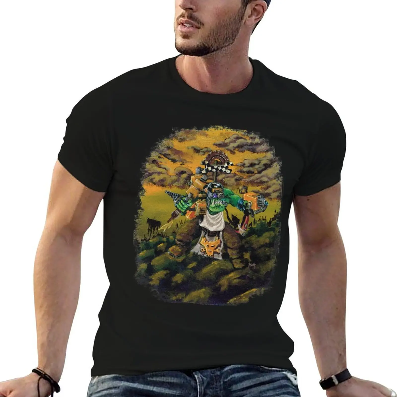 

Ork Mechboy Fine Art Painting T-Shirt man tshirt cotton t shirt pack T-Shirt