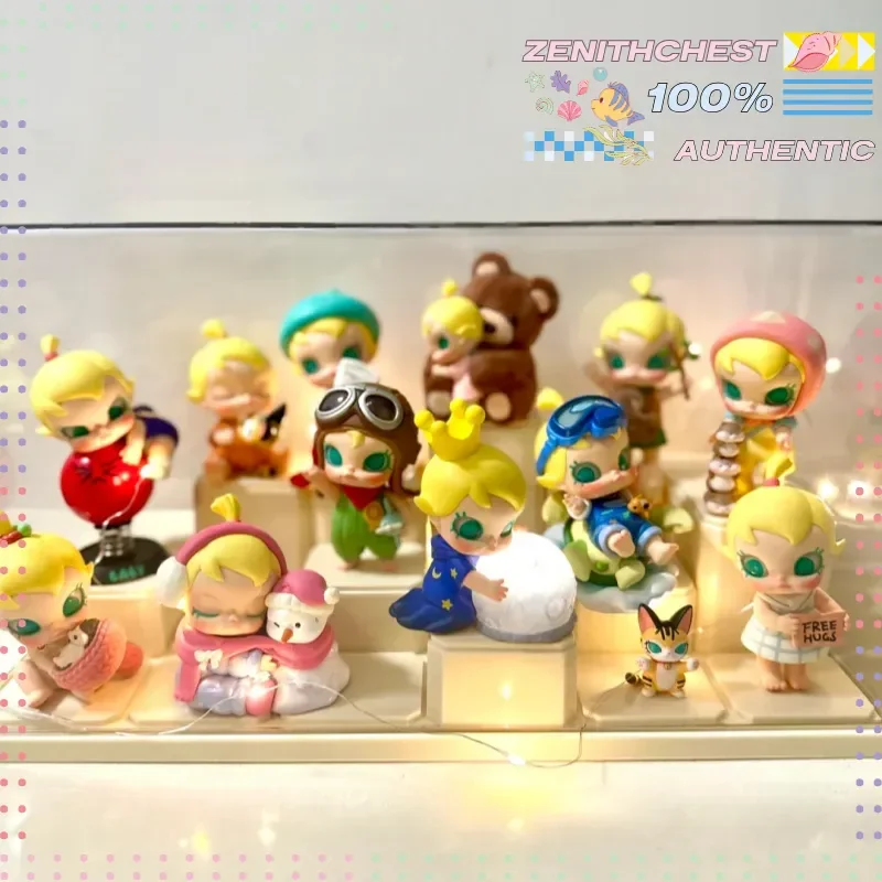 Authentic POP MART Baby Molly My Huggable Discovery Series Mystery Box Intersting Action Doll For Desk Decor And Gifting