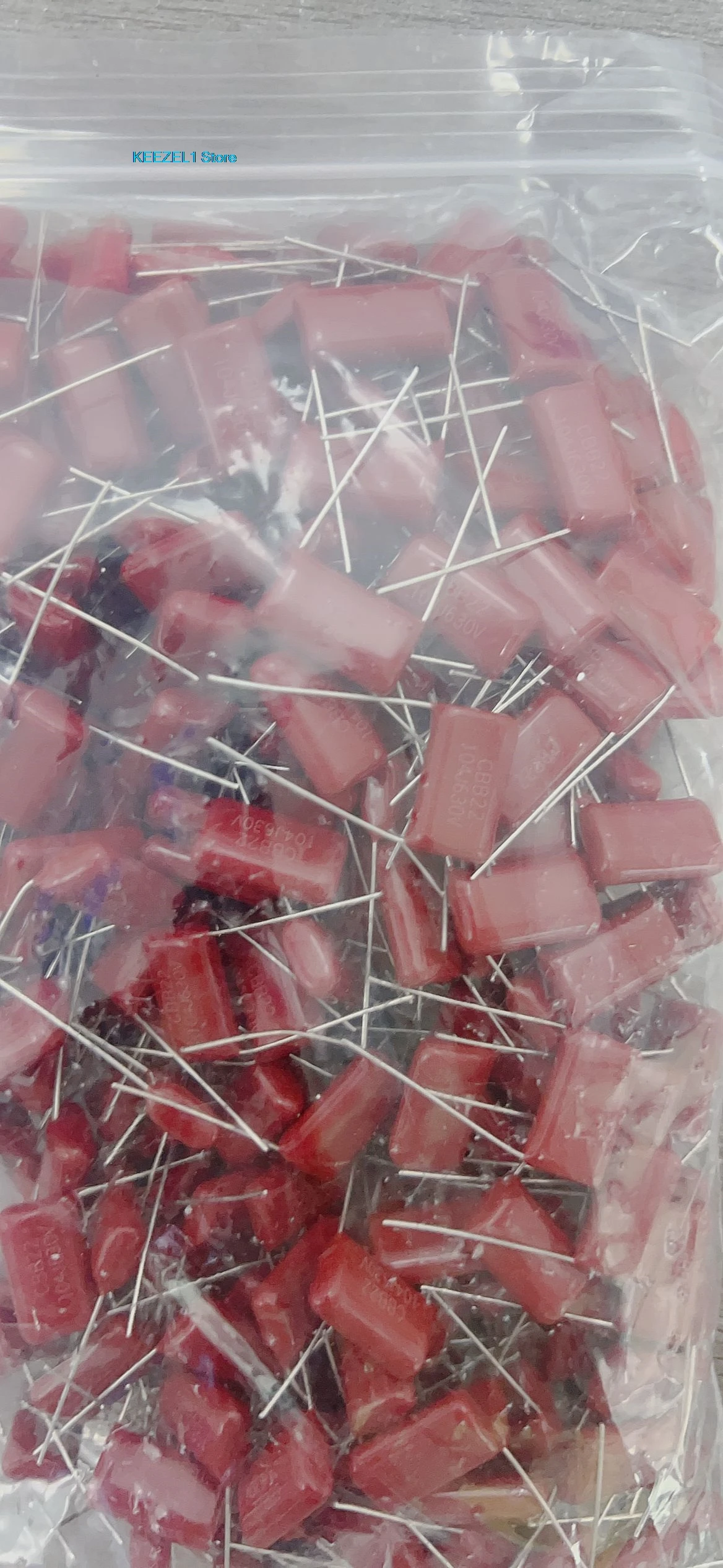 Original CBB metal film capacitor 630V104J 100NF 0.1UF 10mm/15mm foot distance     100PCS