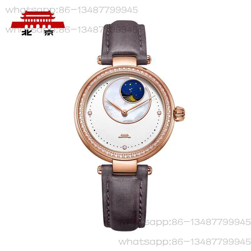 WW-Beijing Watch Automatic Mechanical Watch Waterproof Bottom Diamond Girlfriend Gift Ladies Watch