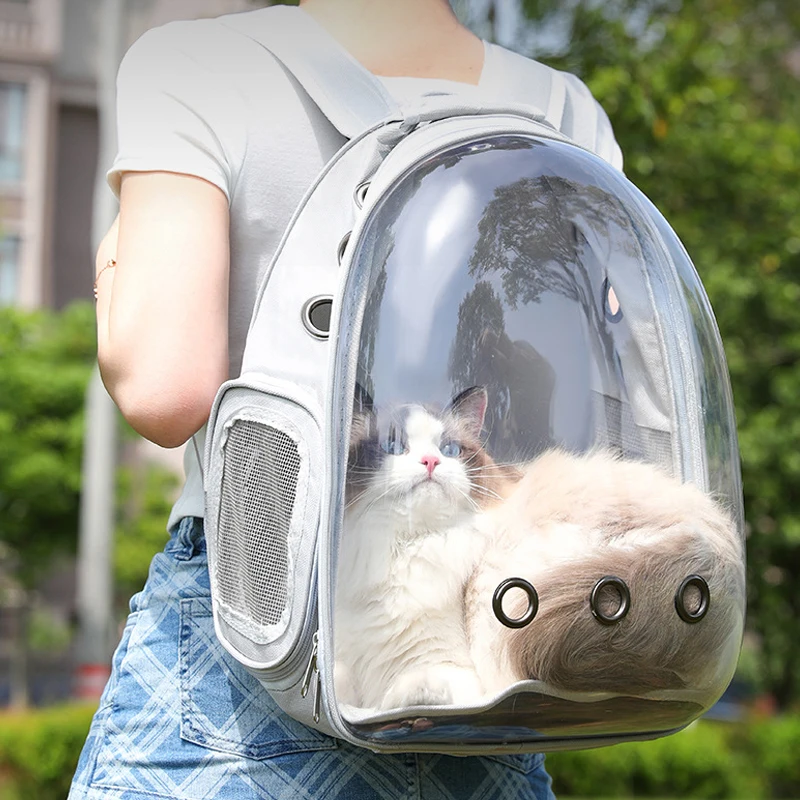 Katzenrucksack Transparente Haustier-Katzentransporttasche Flugtauglich Entwickelt für Reisen, Wandern, Spaziergänge und Outdoor-Nutzung Haustierrucksack
