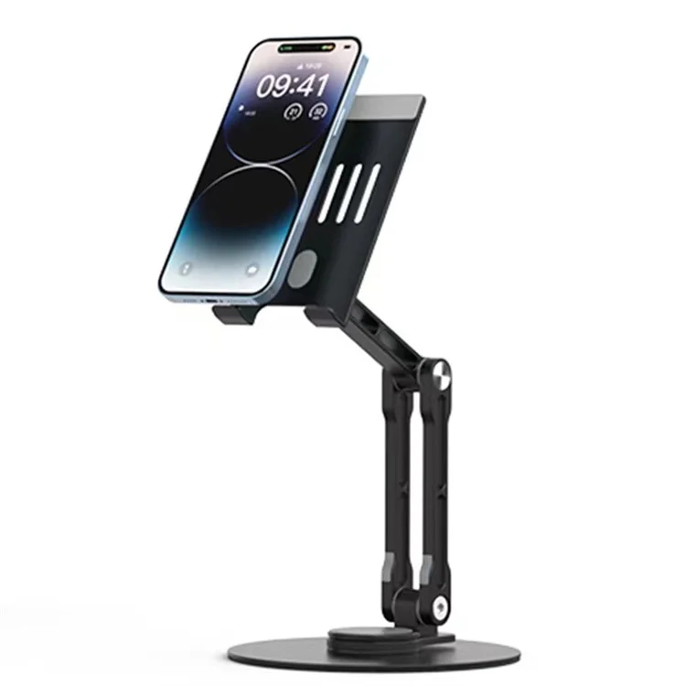 Ergonomic Aluminum Tablet Stand 360 Swivel Multi Angle Height Adjustable Open Tray Holder For iPad 12.9