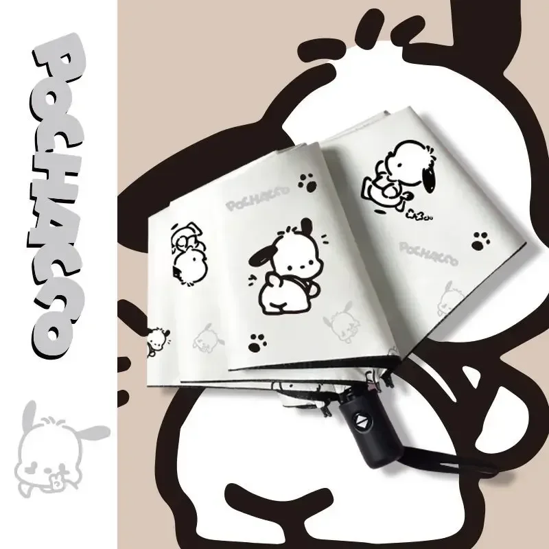 New Sanrio Pochacco animation peripheral cartoon folding umbrella creative kawaii cute sun protection UV parasol gift wholesale