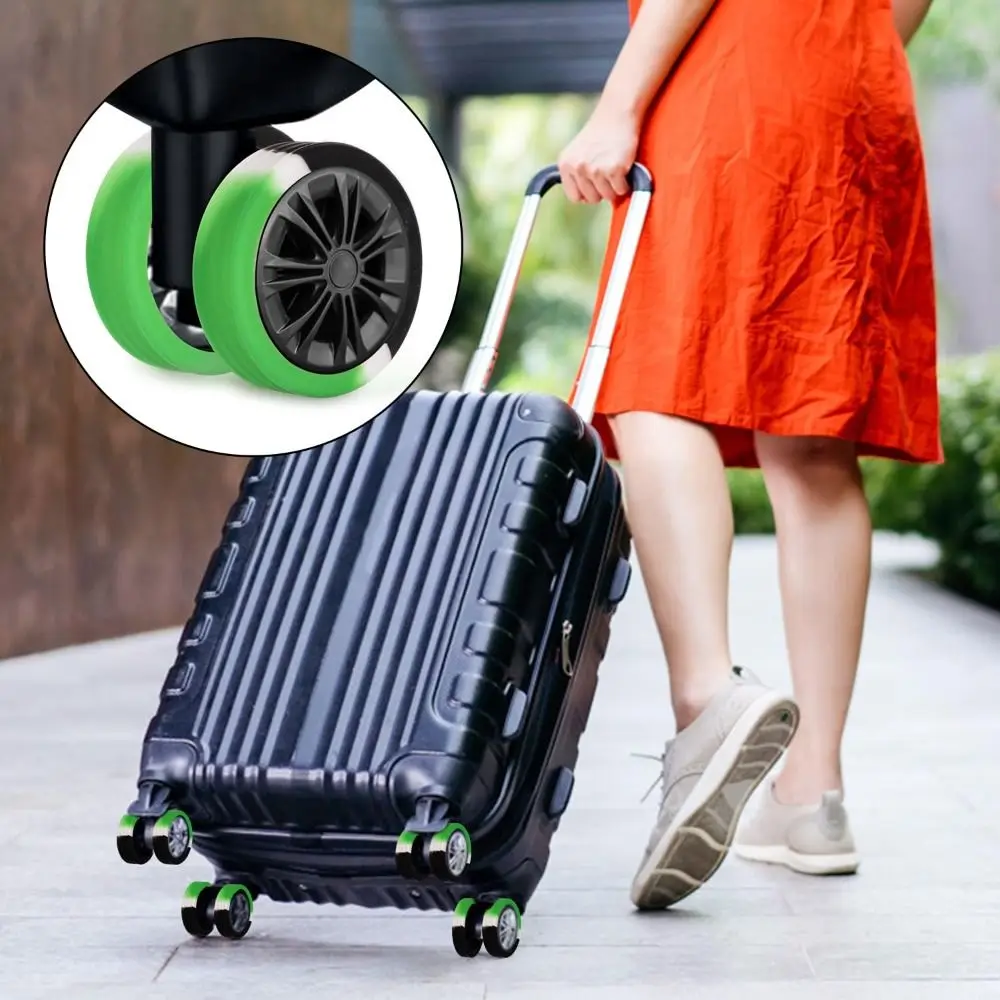 4/8PCS/Set Silicone Travel Luggage Caster Shoes Reduce Wheel Wear Wheels Protector Reduce Noise Wheels Guard Cover Accessories