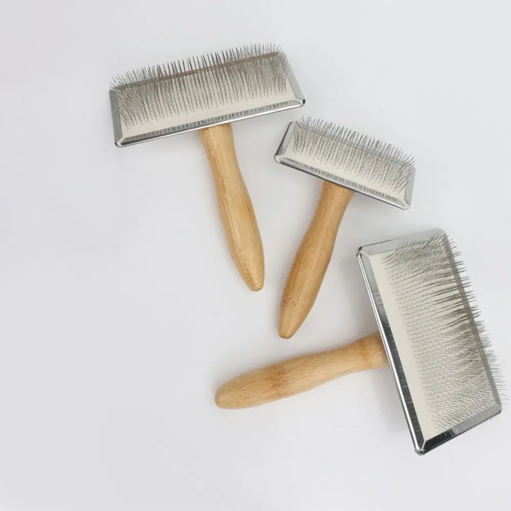 Portable Metal Pet Hair Remover Comb Pet Massage Ergonomic Handle Cat Comb Durable Slicker Brush Pet Products