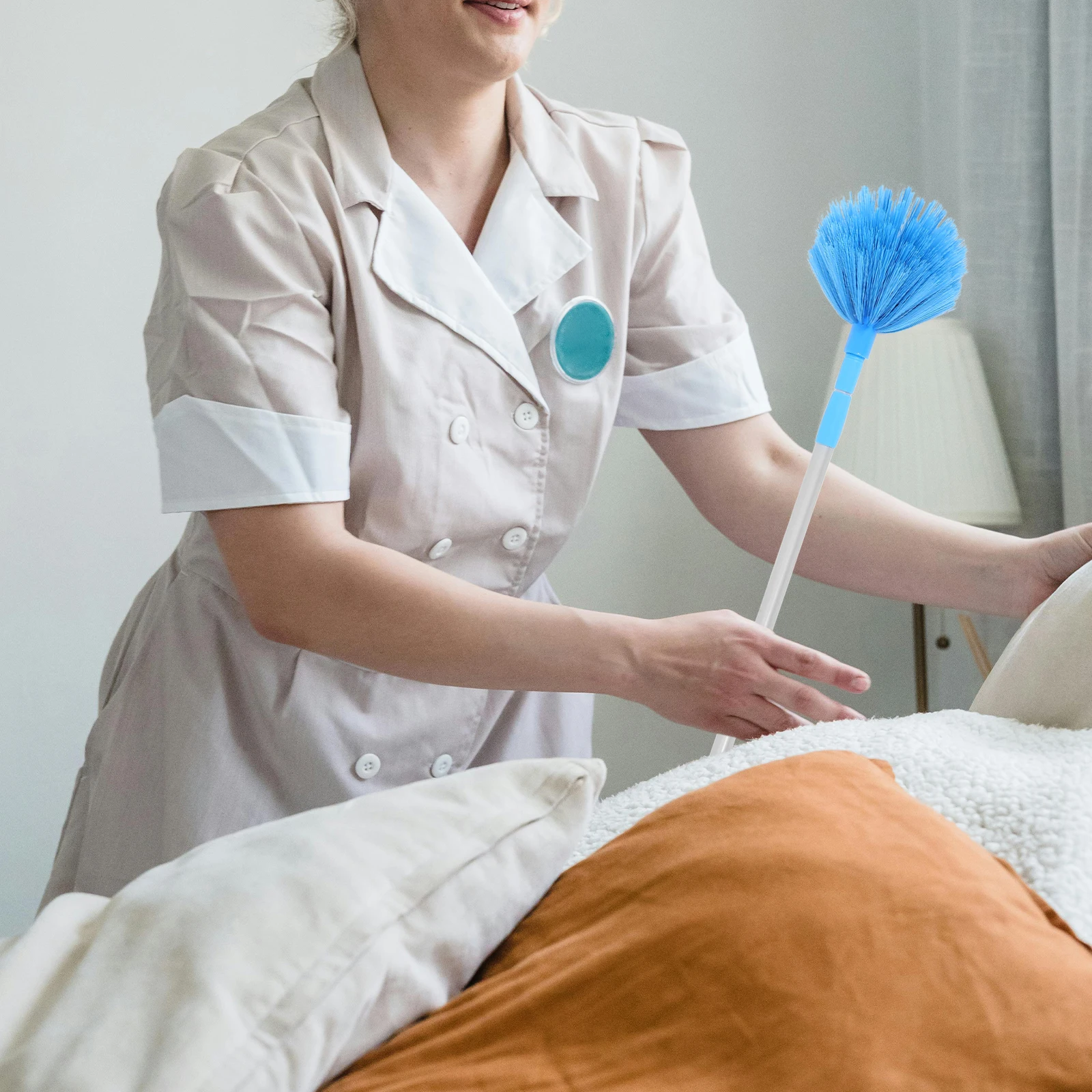 

1Set Ceiling Cobweb Duster Extendable Lightweight Long Handle Fan Cleaner Dusting Brush for Hard to Reach Areas Windows Blinds