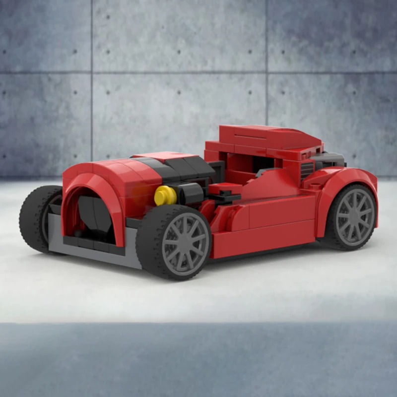 Speed Racing Car Model MOC Building Bricks Modify High-Speed Car Modular Technology Children Holiday Gifts Assemble Toys Suit