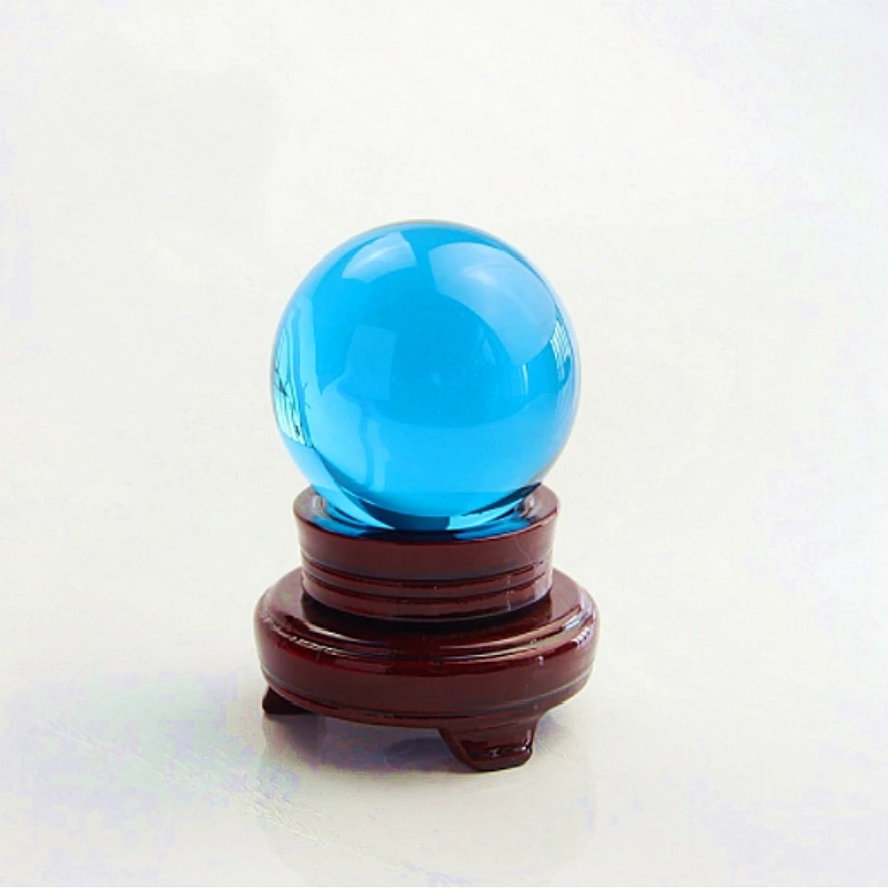 Imagem -02 - Bola de Cristal Aquamarine Asiático Raro Obsidiana Esfera Bola de Cristal Cura Pedra Decoração Feng Shui 30 Mm100 mm