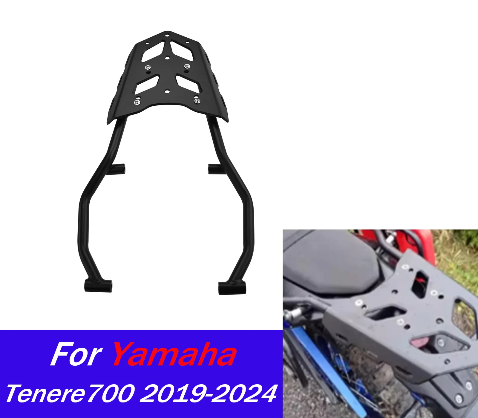 

For Yamaha Tenere 700 XTZ Rear Luggage Rack For 2019-2024 Model Motorcycle Tail Carrier Case Support Shelf Holder Accessories