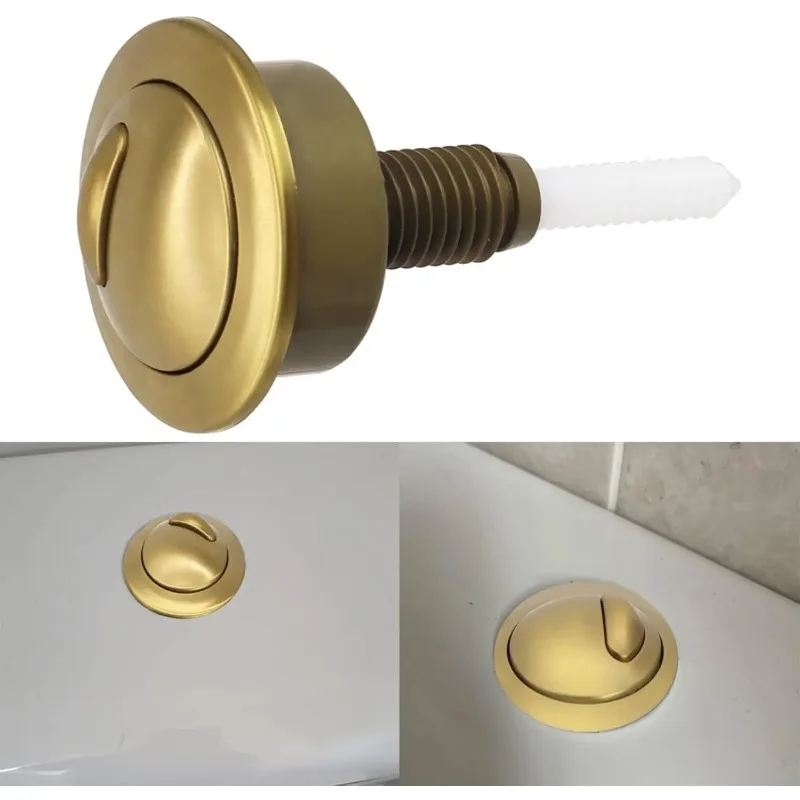 

Толкатель для смыва унитаза, матовое золото, запасные части для бачка для унитаза, кнопка для бачка для унитаза с двойным отверстием для смыва диаметром 38 мм