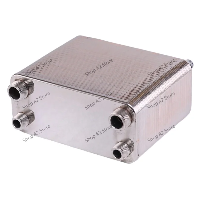 NEW 80 Plates Stainless Steel Heat Exchanger Brazed Plate Type Water Heater Chiller Cooler Counter Flow Chiller.