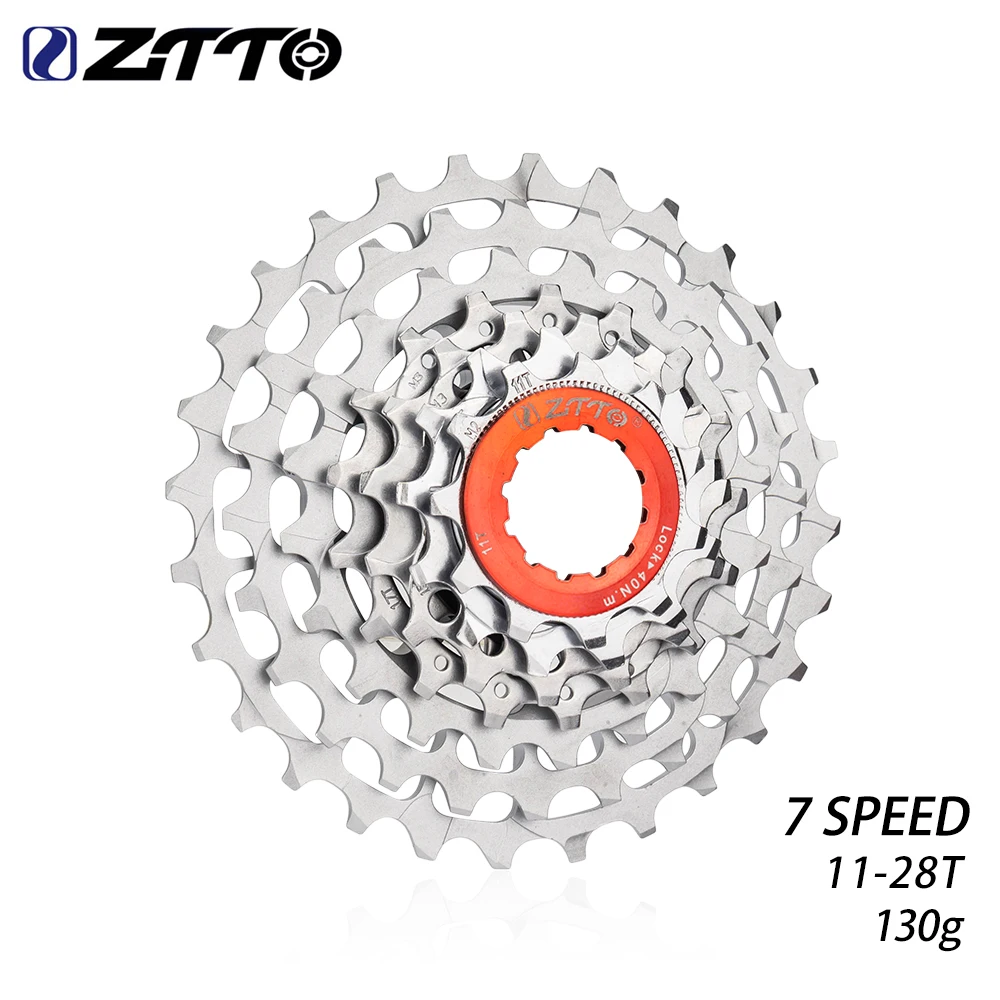 ZTTO 7 Speed Folding Bike Cassette 7 S 11-28T Ultra light Bike Freewheel Compatible For HG Freehub SLR Flywheel