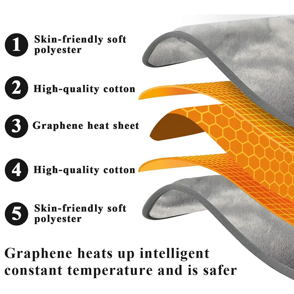 USB Thermostatic Hand Warmer for Winter Office and Home Use Shawl Warm Hands and Legs Short Velvet Fabric Heating Blanket