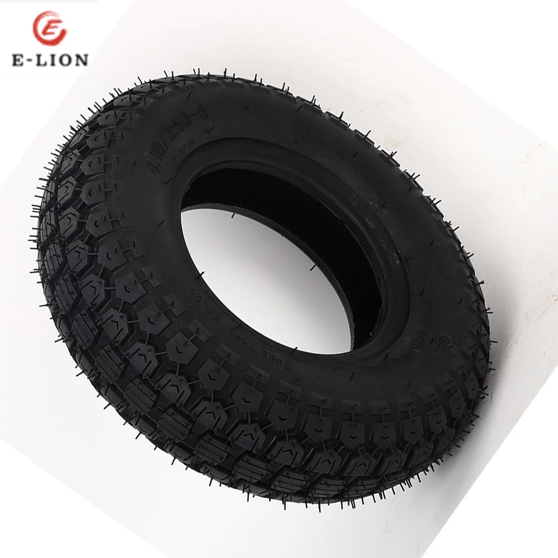 4.10/3.50-6 Scooter Tires 6 Inch Lawn Mower/Snow and Mud Tyre Mobility Tire Without Inner Tuber