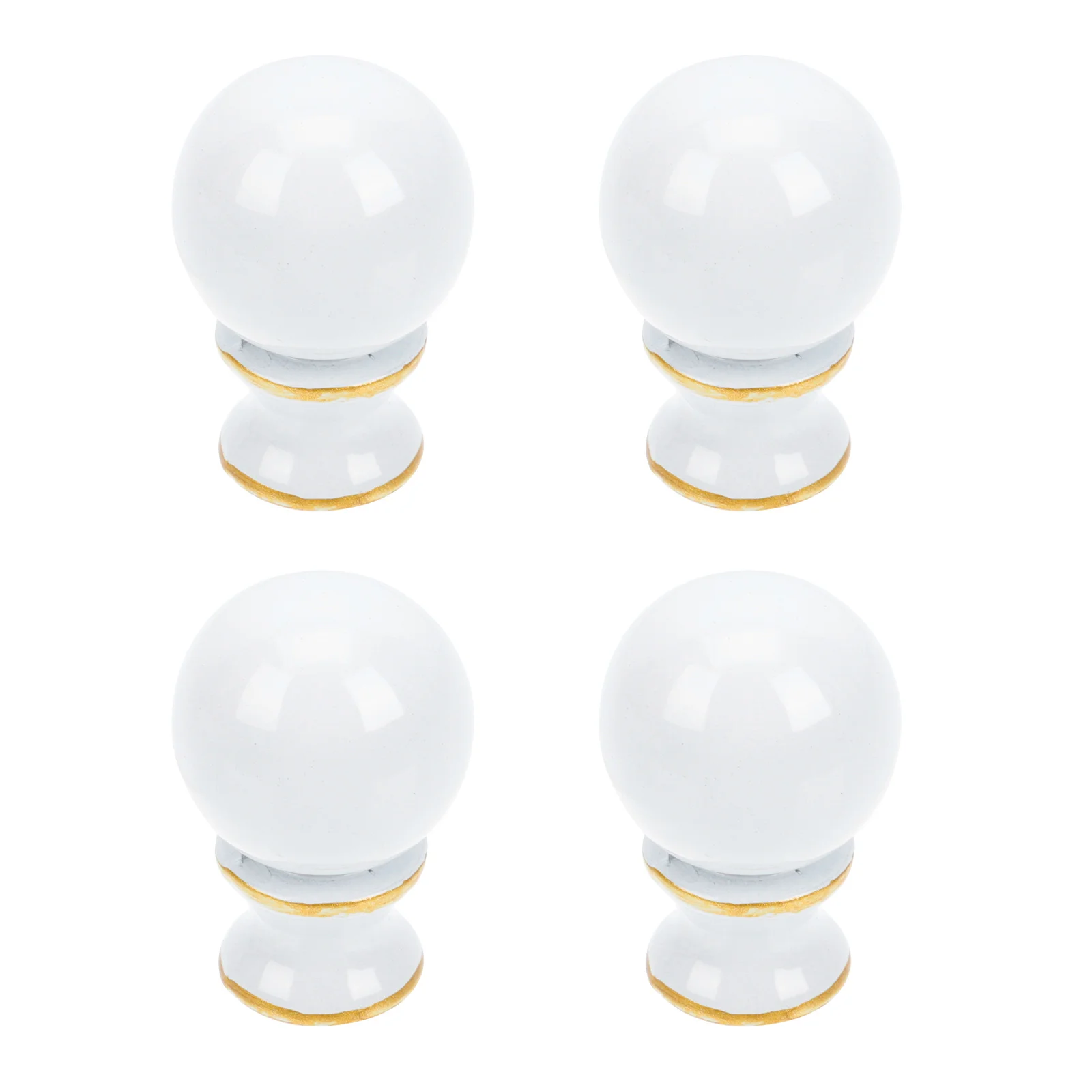 4 Pcs Horn Frame Decorative Head Lamp Caps Knob Lampshade Finial Light Screw Decorate Accessory Holder Ball