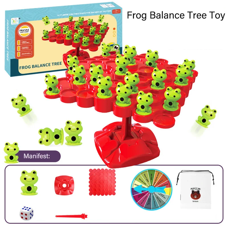 Math Toy Frog Balance Tree Educational Parent-child Interaction Table Game Toys Kids Learning Toys