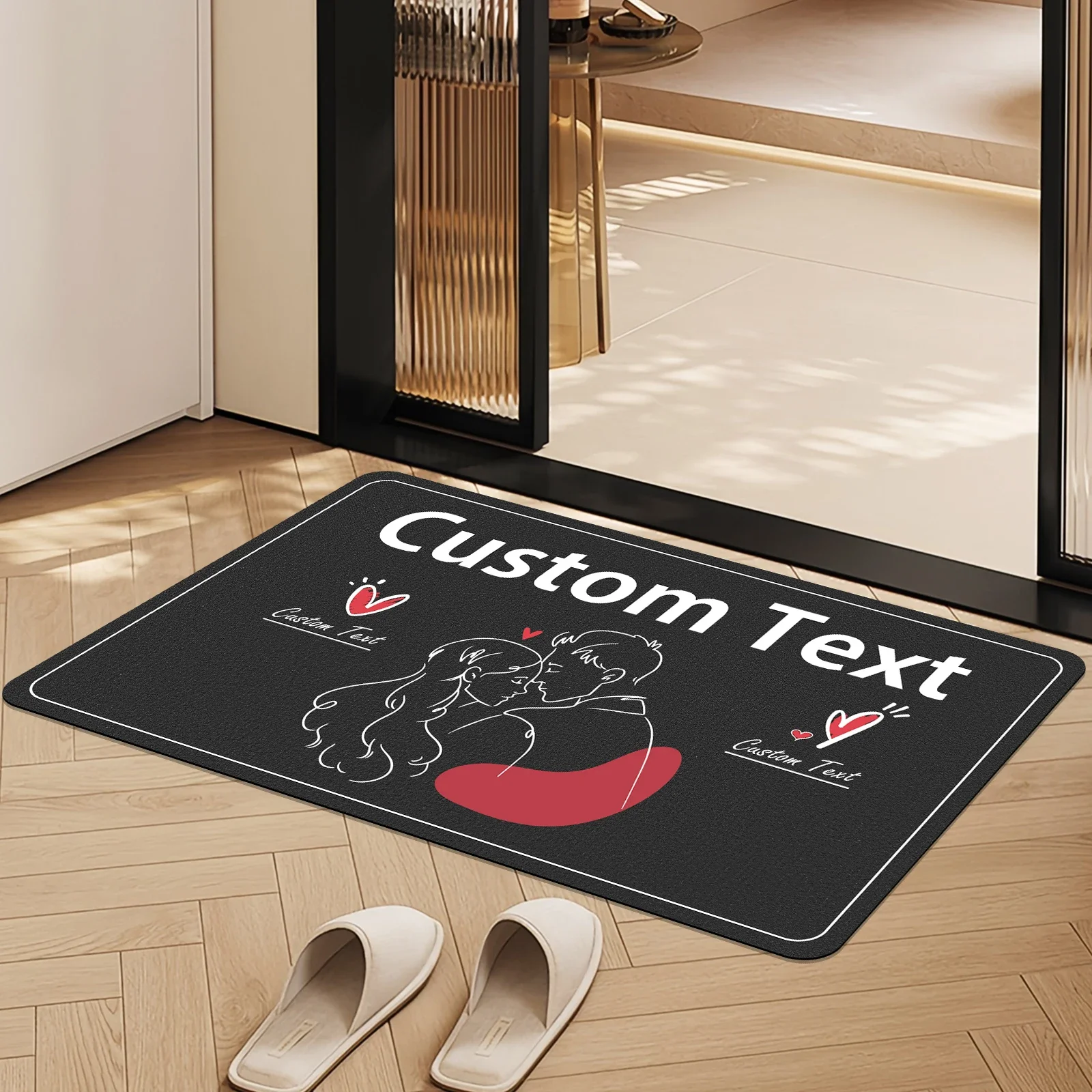 

Customized Welcome Carpet Personalized Doormat With Your Text Photo Logo Name Non-Slip Family Rug Door Mats For Entrance Decor