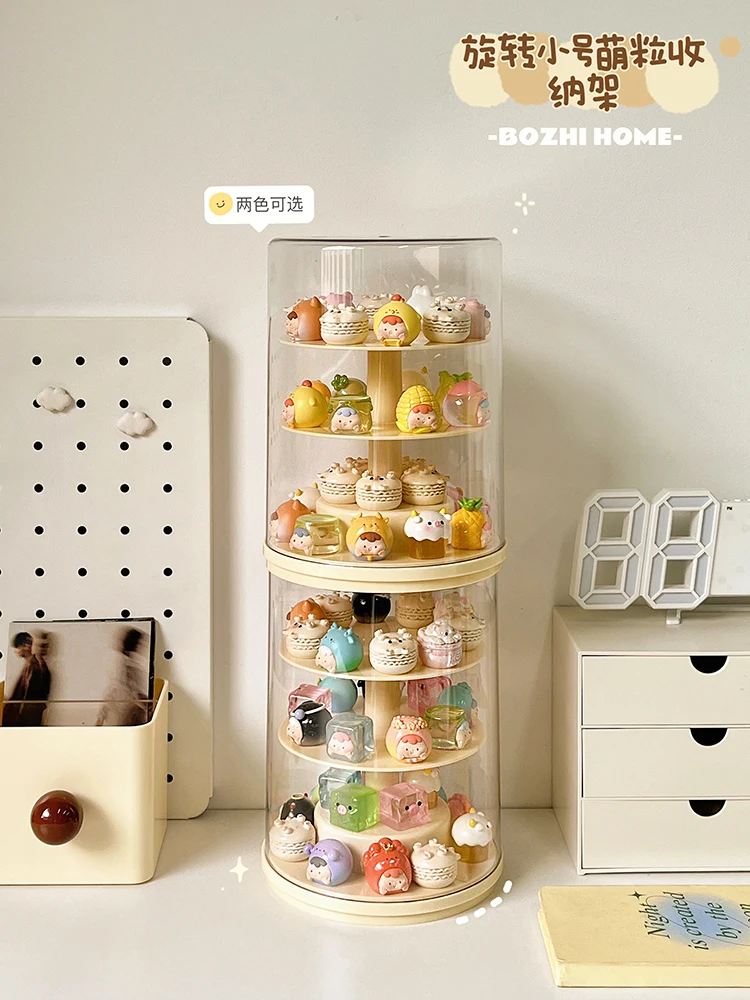 

Greedy cub sprout display box rotating blind box storage display stand transparent acrylic ornaments hand-held display cabinet.