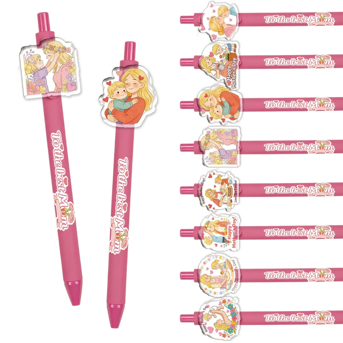 

8PCS/16PCS Mother's Day Gift Creative Ballpoint Pens Writing Pens Office Stationery Mother's Present Pen Set for Secretaries