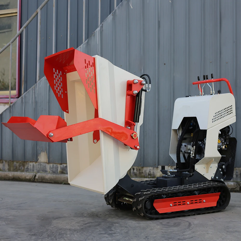 VOLNOS Full Hydraulic Crawler Narrow Powered Mini   Agricultural Hydraulic  di esel Dumper Garden Mini