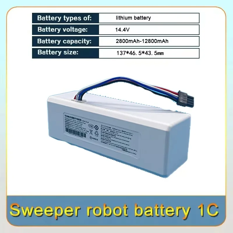 MDKSLS 14.4V 12800mah New P1904-4S1P-MM Battery pack For Xiaomi Mijia 1C STYTJ01ZHM Robot Vacuum Mop Cleaner Accessories battery