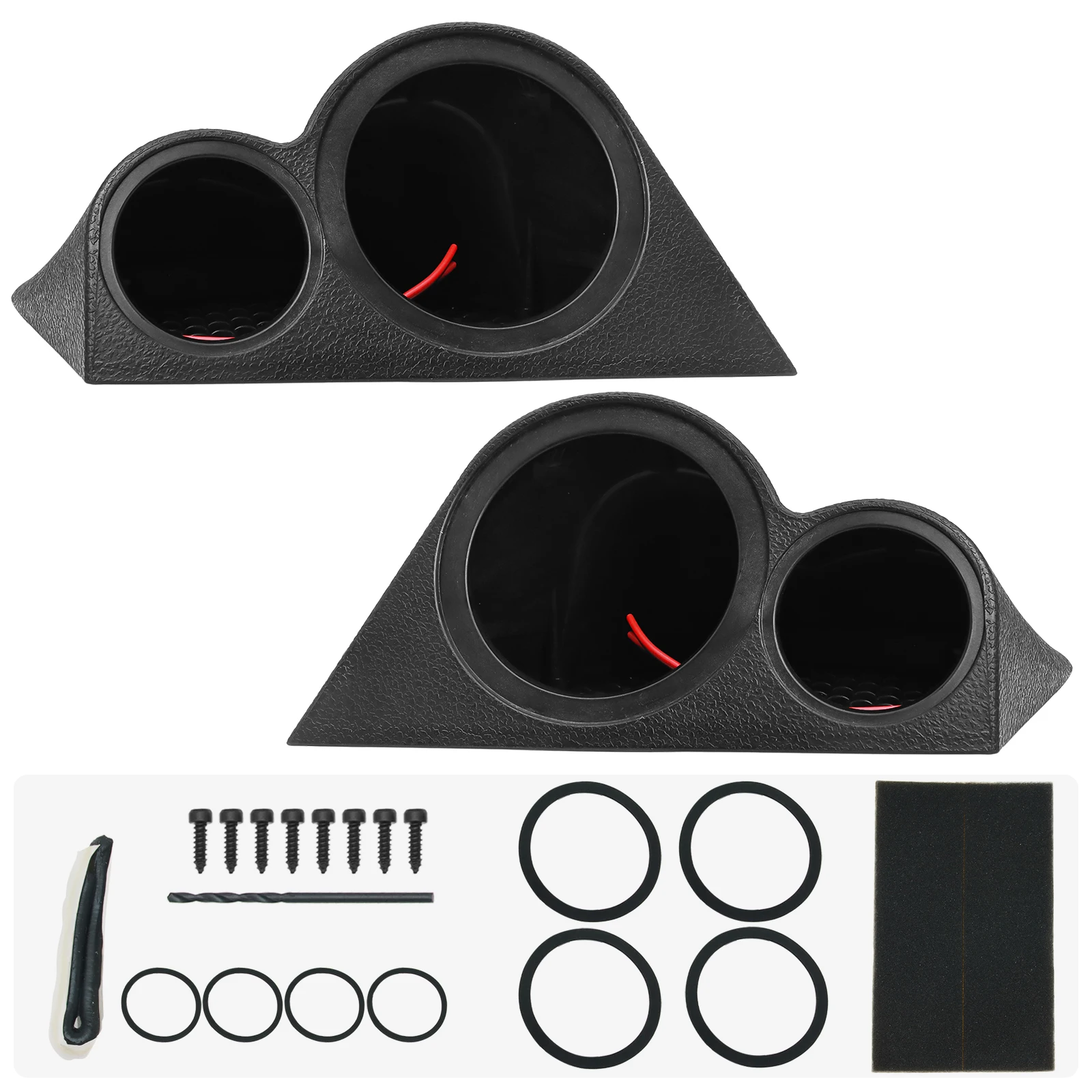 1.5+3.5 Inch Car Audio Horn Bracket Midrange Speaker Base A-Pillar Mount 3-Way Inverted Auto DVD CD Player Audio Speaker Housing