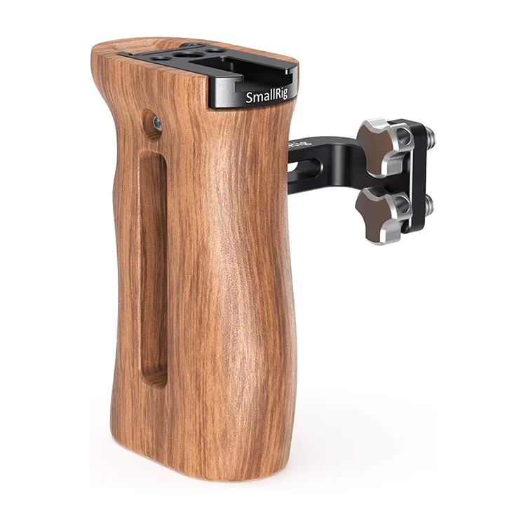 

SMALLRIG Direction Changeable Side Wooden Handle Grip for DSLR Camera Cage HSN2093C