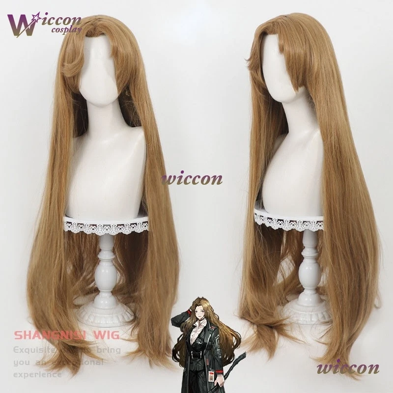 

OyH Game Limbus Company Rodion Косплей Парик 105 см Коричневые длинные волосы Термостойкие синтетические парики Хэллоуин Карнавальный парик для вечеринки