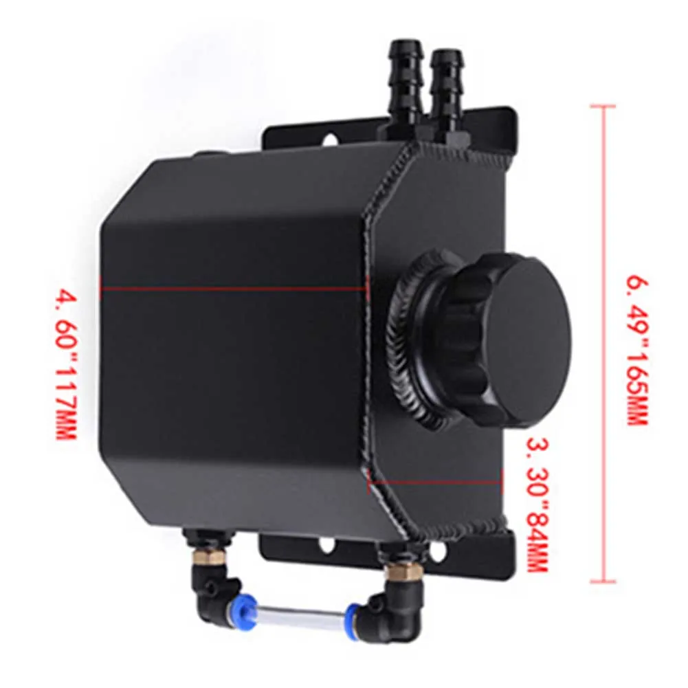 Engine Catch Can Radiator Overflow For Car Engine Bay Six Threaded Holes Four Screw Flange Holes For Various Vehicles