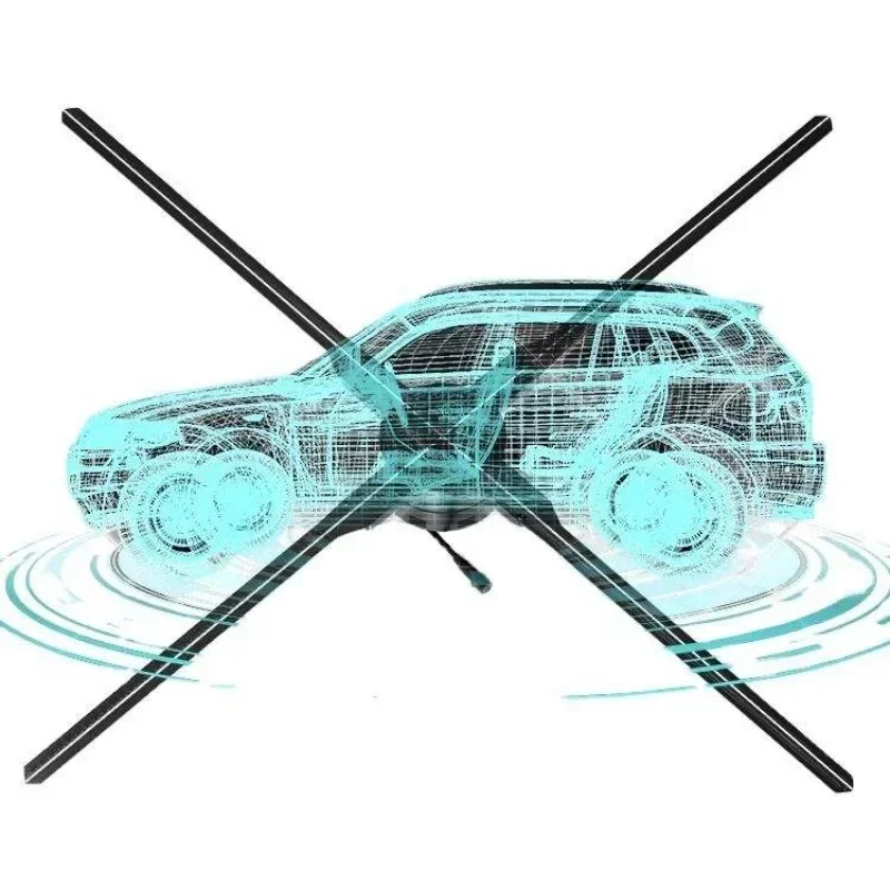 Hot SalesProfessional Equipment 80cm Led 3D Holographic Advertising Fan Display 3D Indoor Holographic Fan Belt Bluetooth WiFi