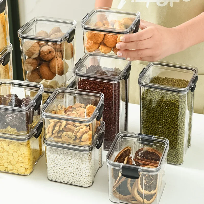 Food Storage Container Set Plastic Kitchen Noodle Box Multigrain Storage Tank Sealed Cans Organizers Storage Household Items