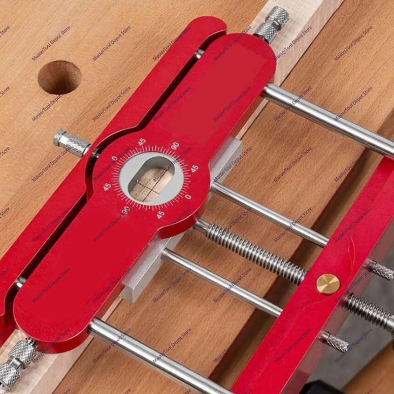 2 in 1 Punch Locator for Drill Bit Precision Mortising Jig and Loose Tenon Joinery Jig