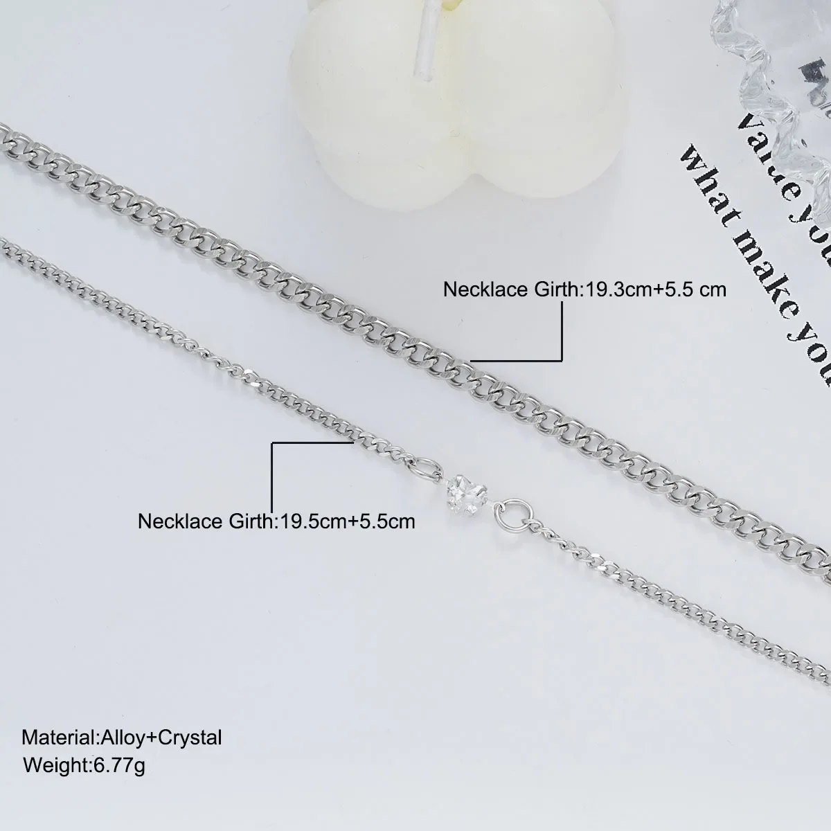 LATS 2 قطعة مجموعة أساور عصرية بسيطة للزوجين للجنسين والنساء والرجال عاشق كريستال القلب الذهب اللون سلسلة أساور الاتجاه المجوهرات