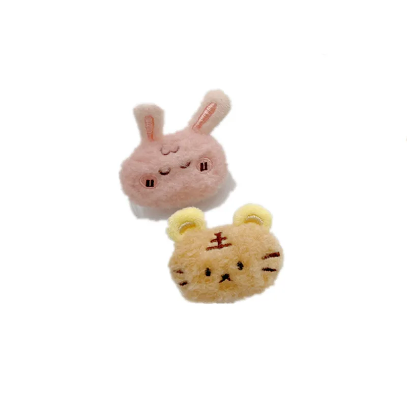 5PCS Cartoon rabbit plush small animal doll brooch kawaii clothes bag decoration doll socks headdress accessories