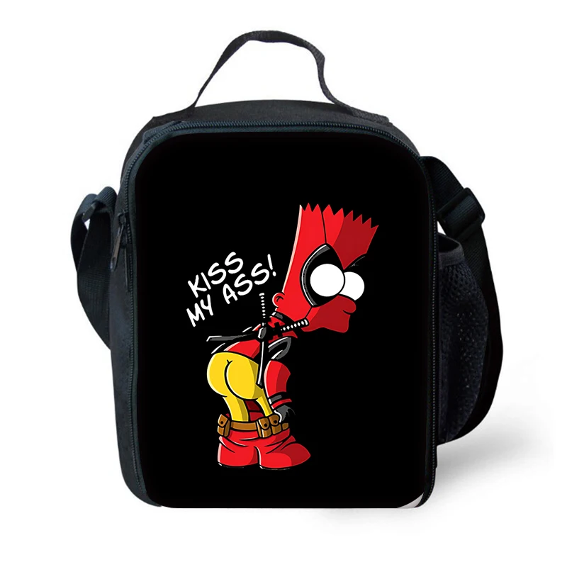 Cartoon Homer S-simpson Family Child Insulated Large Capacity Bag for Boy Girl Student Outdoor Picnic Thermal Cooler Lunch Box