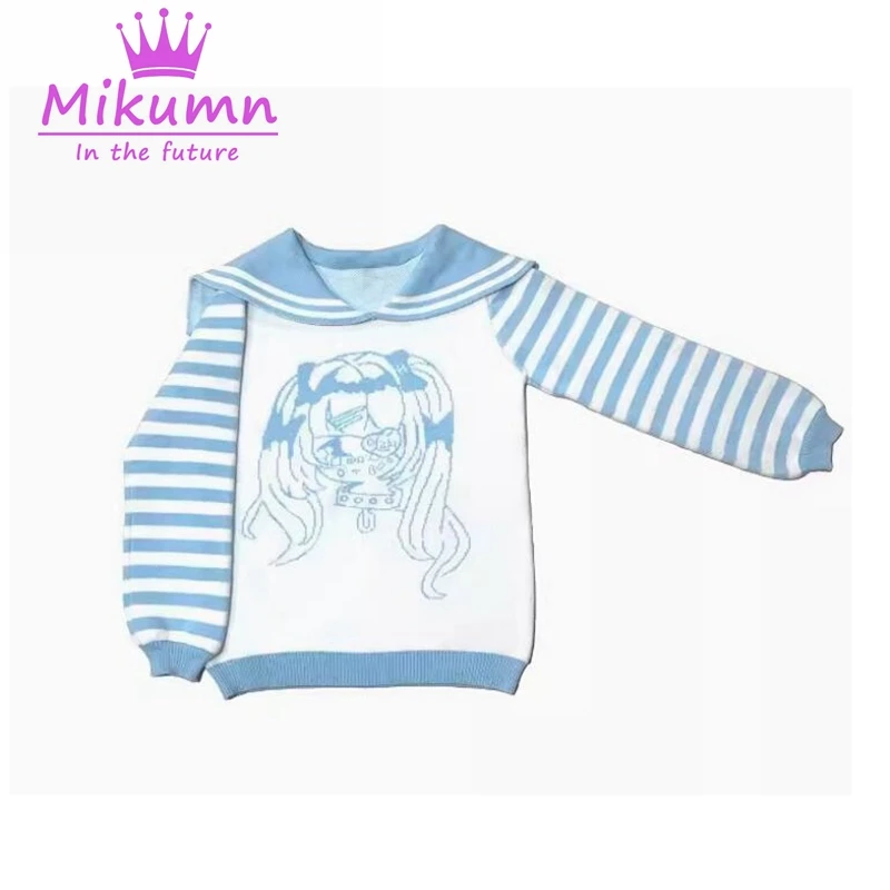 Mikumn Harajuku Sweater Women Y2k Japanese Style Cartoon Girl Knitted Pullover Autumn Winter Female Kawaii Clothes Streetwear