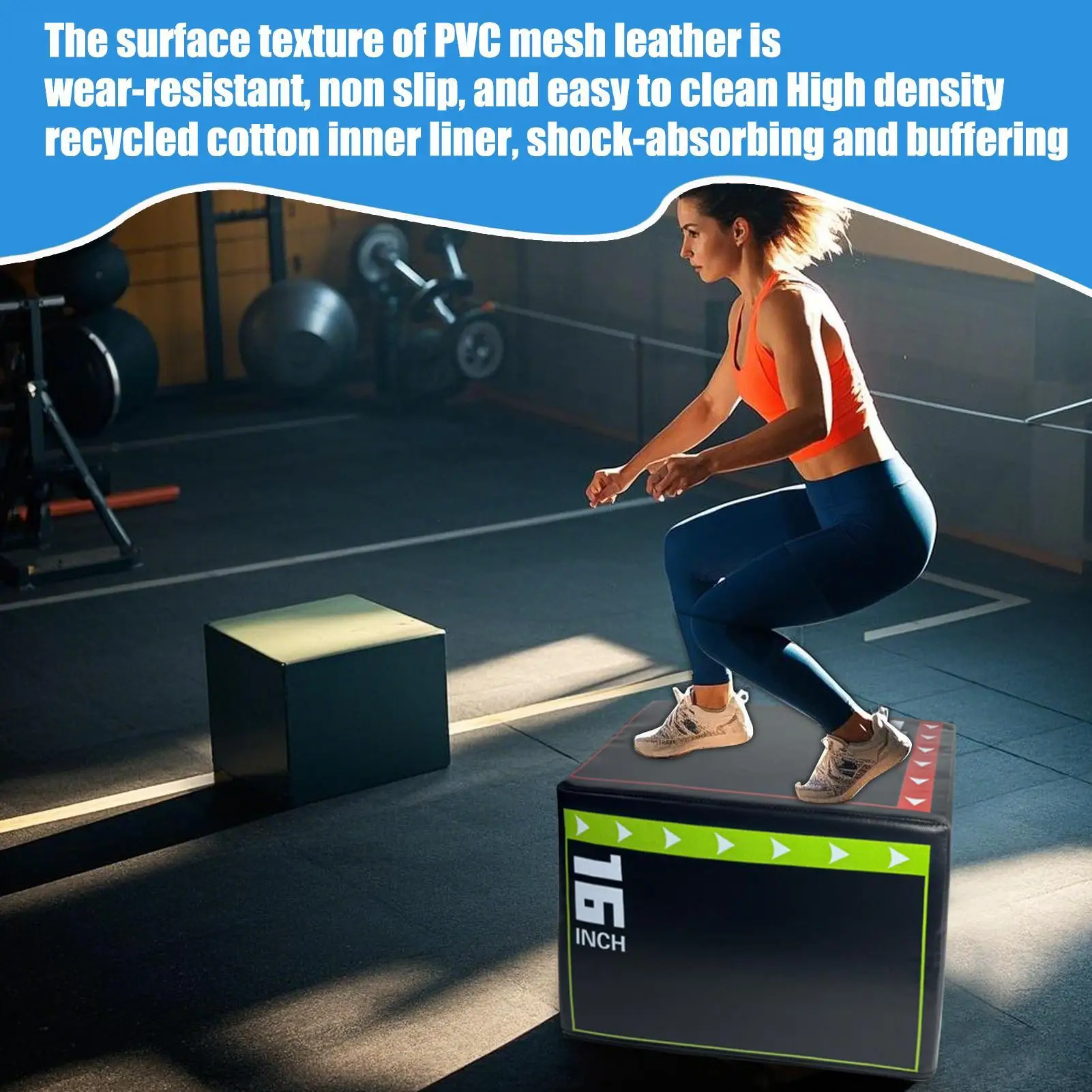 Plyometric Jumping Box Portable Plyo Box Home Gym Conditioning Strength Training Plyo Case for Fitness Gym Conditioning