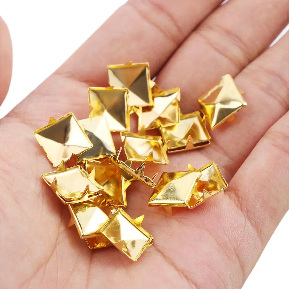 Spikes Spots Nailhead Pyramid Shape Silver Metal