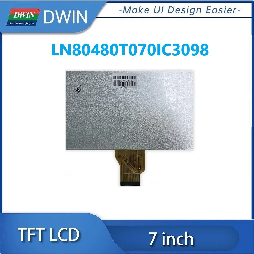 Dwin 7นิ้ว800x480 RGB อินเตอร์เฟซ TN จอแสดงผล LCD TFT แผงสัมผัส LCD หน้าจอสัมผัสแบบ Resistive