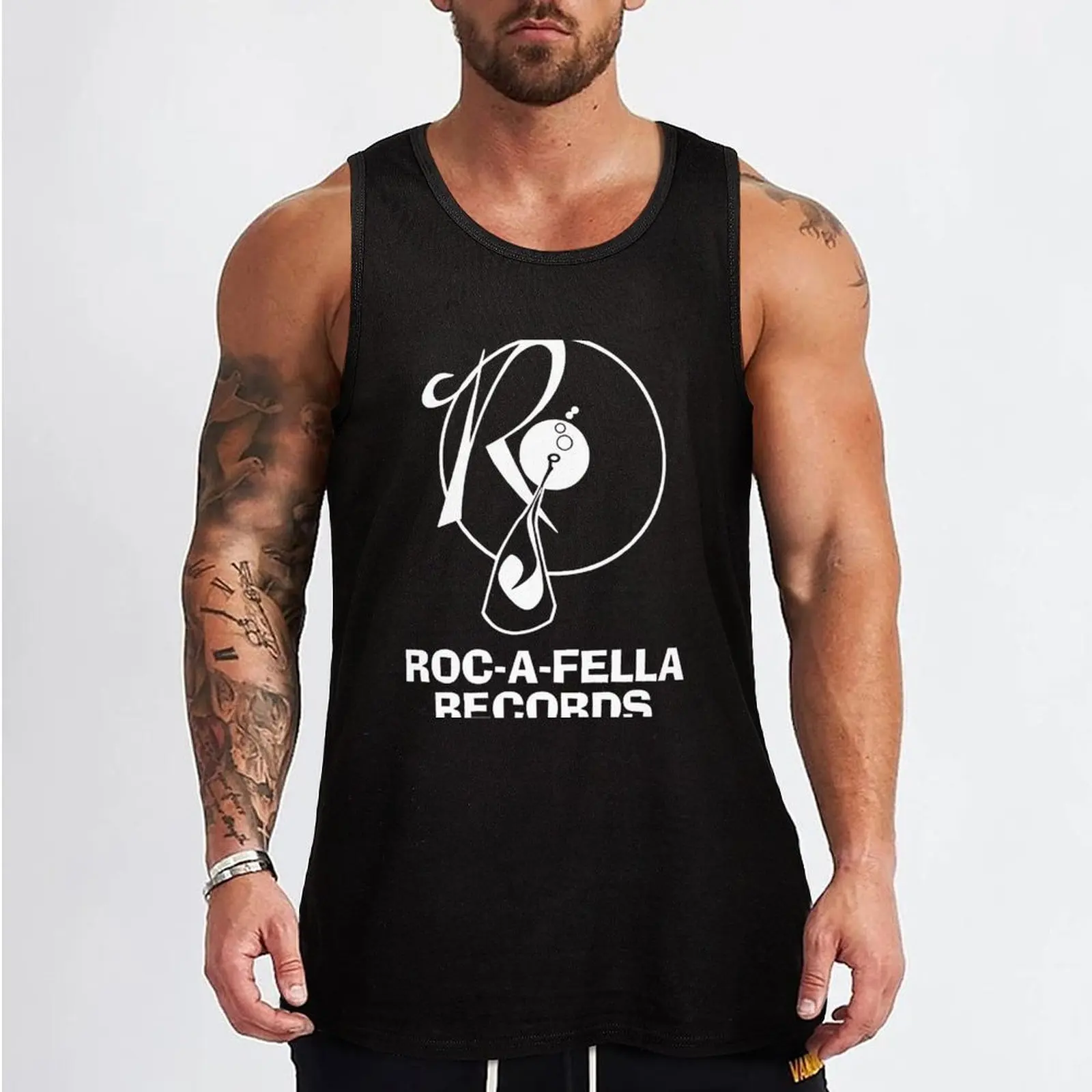 Roc-A-Fella Tank Top cotton t-shirts man gym clothing clothing men