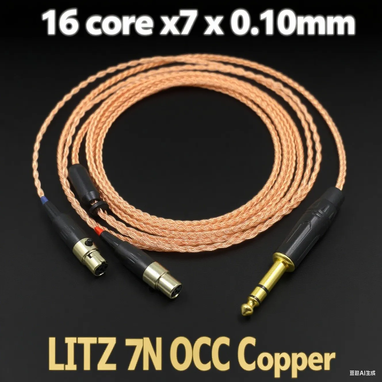 

16 Core LITZ 7N Copper OCC Graphene Earphone Cable For Audeze LCD-3 LCD-2 LCD-X LCD-XC LCD-4z LCD-MX4 LCD-GX lcd-24
