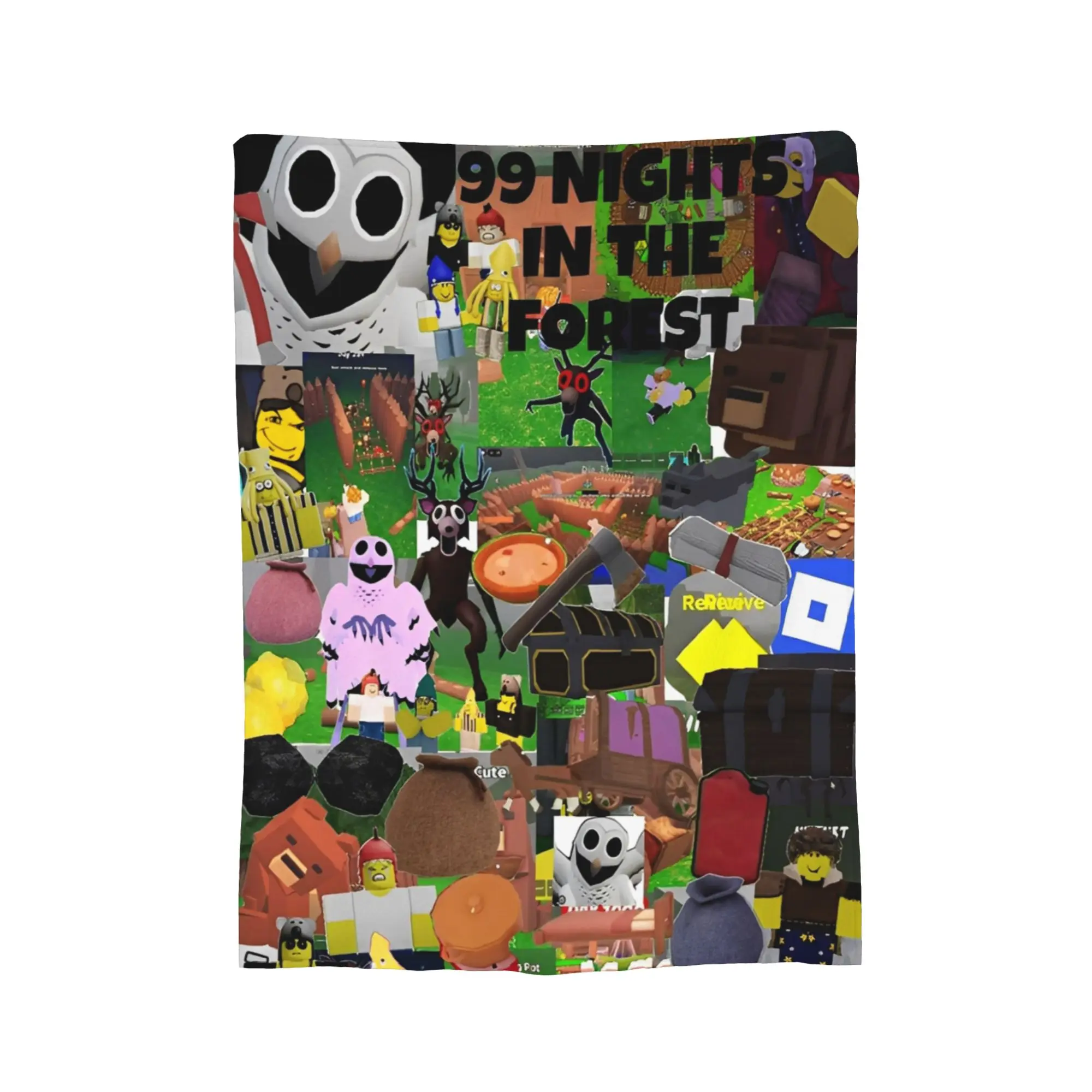 Customize 99 Nights in the Forests Blanket Super Soft Cozy Video Games Throw Blankets for Bed 50x60 Inch Multi-size Rug Piece