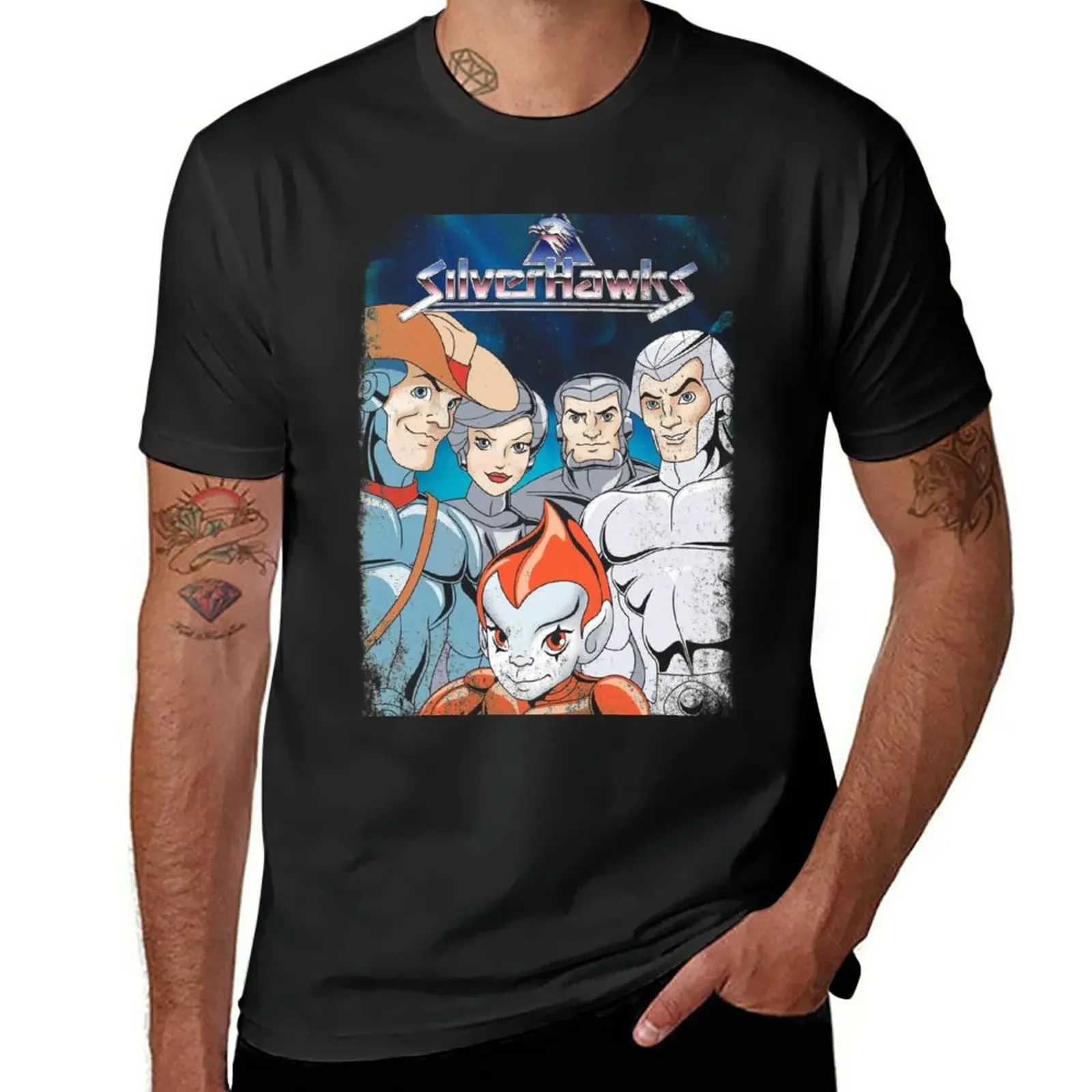 SilverHawks T-Shirt tees sports fans anime clothes oversizeds Men's t-shirts