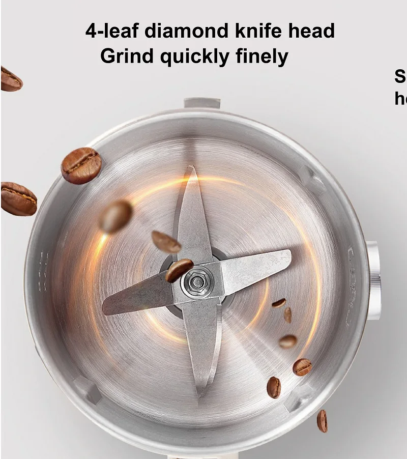 Electric Grinder Wet /Dry Grind 304 Stainless Steel Grind Ultrafine Dry Ground Coffee Beans Chinese Medicine Condiment Grind