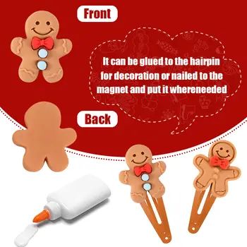 10/20 ks Vánoční perníková chaloupka z pryskyřice s plochým zadním kabošonem, figurka z alba, vánoční dekorace, ozdoby, DIY šperky, doplňky 8 nejlepší prodej miniaturní vánoční figurky - №3