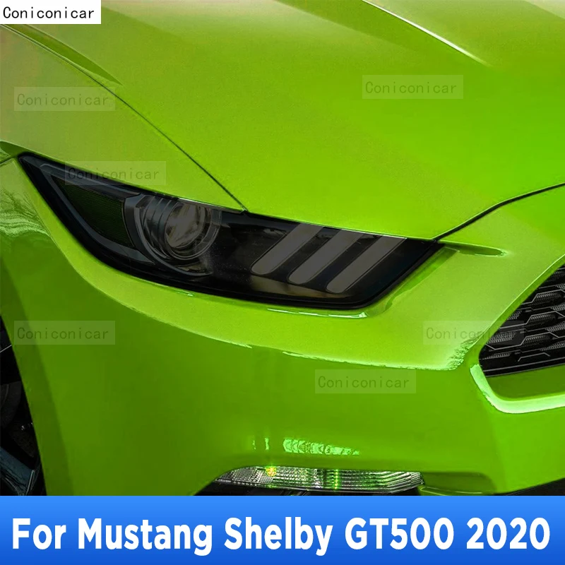 

Для автомобильной фары Mustang Shelby GT500 2020, передняя лампа с защитой от царапин, ТИНТ детской лампы, аксессуары для ремонта крышки