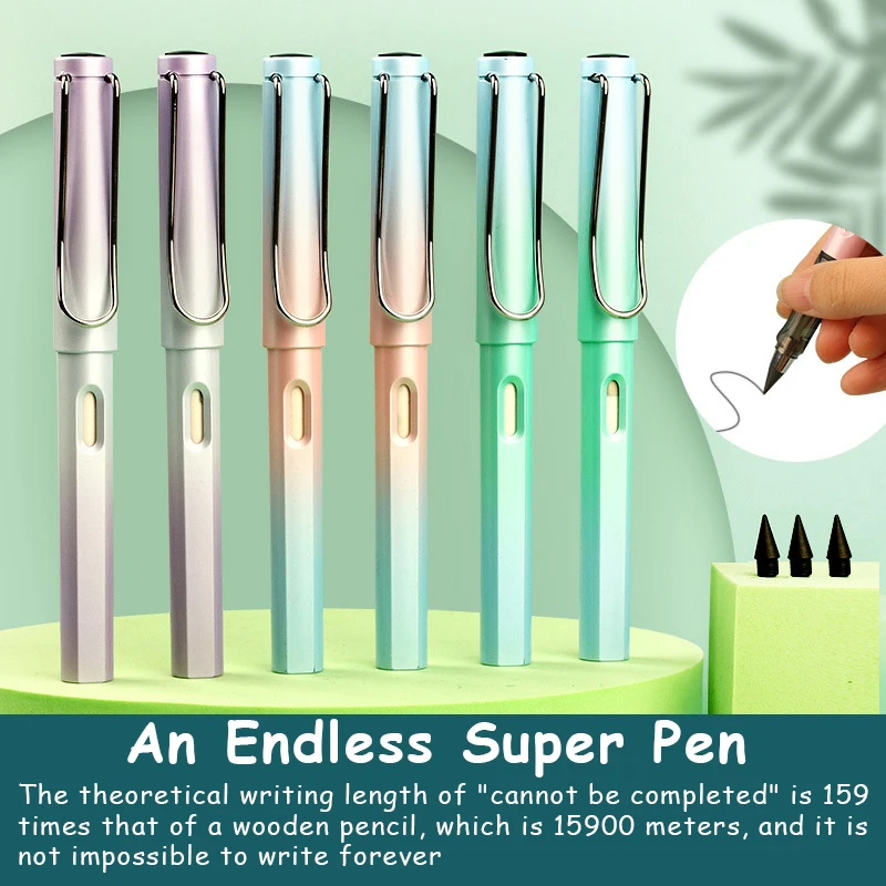 

Eternal Pencil No Ink Pen Replaceable Nibs Art Sketch Painting Tools Kid Gift School Supplies Stationery