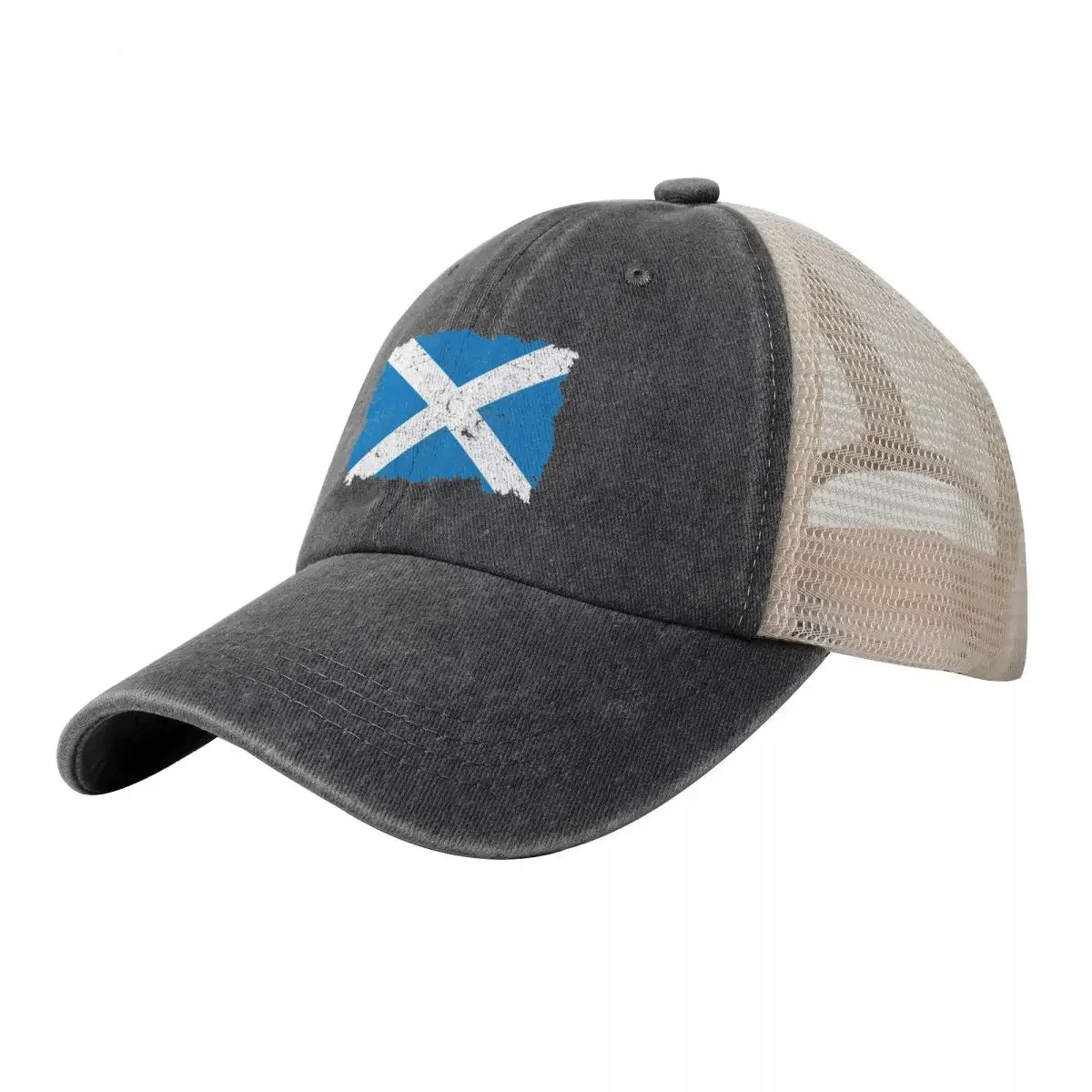 

Vintage Scotland Flag - Retro Scottish Flag Baseball Cap Rugby Icon custom Hat Big Size Hat Trucker Hats For Men Women's