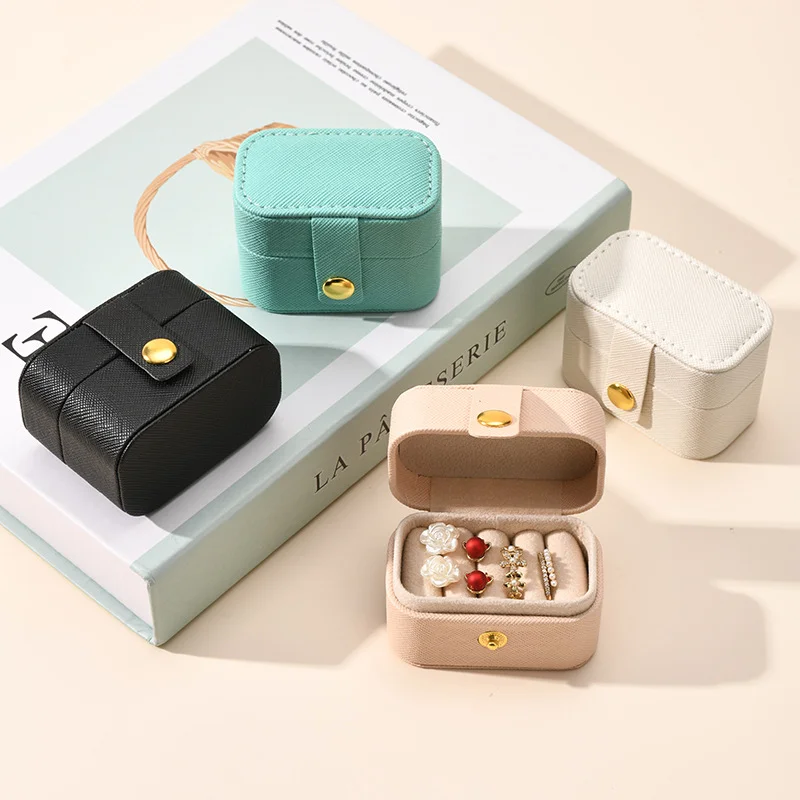 Simple And Compact Ring Storage Box Earring Storage Box Anti-oxidation And Dust-proof Travel Portable Ring  Jewelry Storage Box