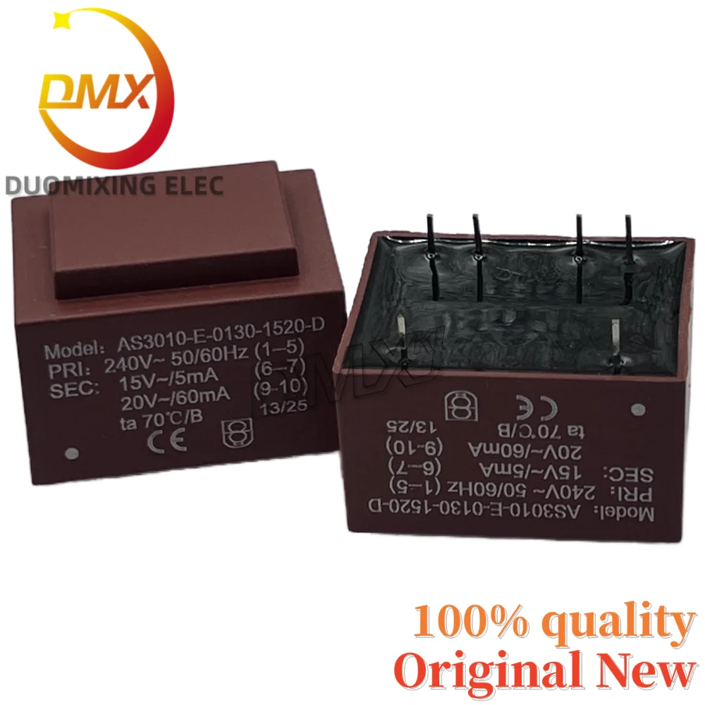 2 قطعة/الوحدة 100% العلامة التجارية الجديدة محول AS3010-E-0130-1520-D PRI:240 فولت ~ 50/60 هرتز ثانية: 15 فولت ~/5mA 20 فولت ~/60mA تا 70 ° ج/ب #3